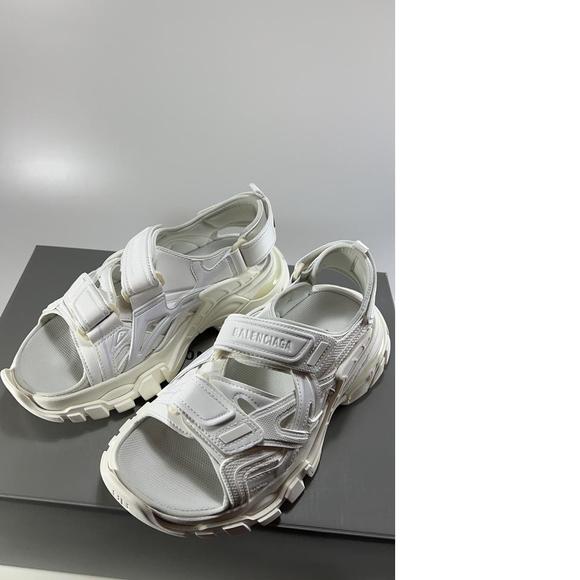 WOMEN'S Track Sandal Neoprene Strappy white Velcro Dad Sandals E371 - Picture 7 of 12